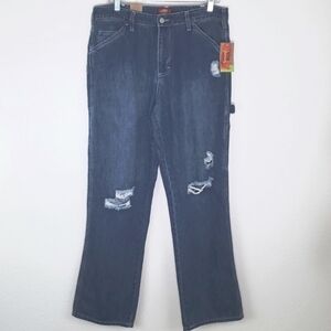 DICKIES Blue Relaxed High Rise Carpenter Pant Jeans, size 11/30